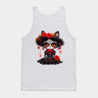 Dia de los Muertos Cat #2 Tank Top